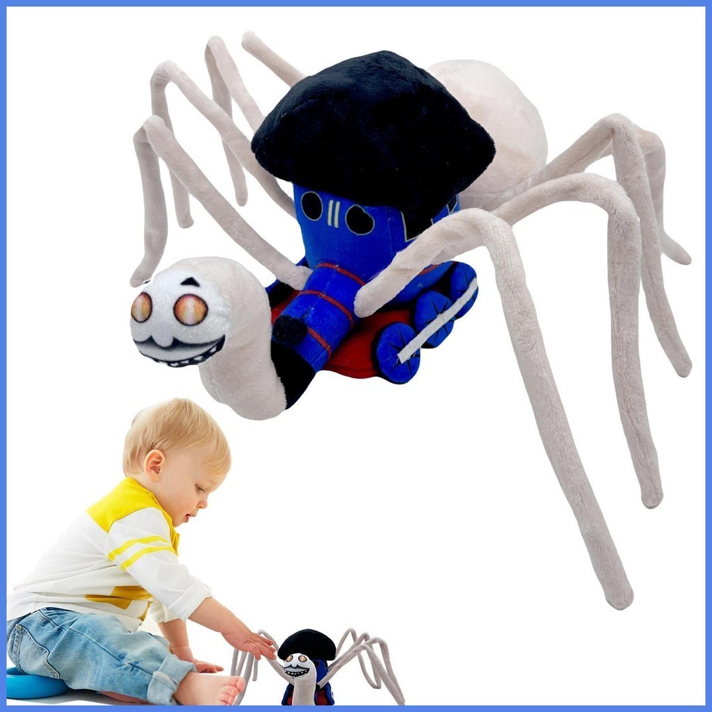 รถไฟยัดไส้ Spider Thomas ของเล่นตุ๊กตา Spider Train ตุ๊กตาของเล่น Spider Train ของเล่นตุ๊กตา Soft Spider Train Plush chenhommy
