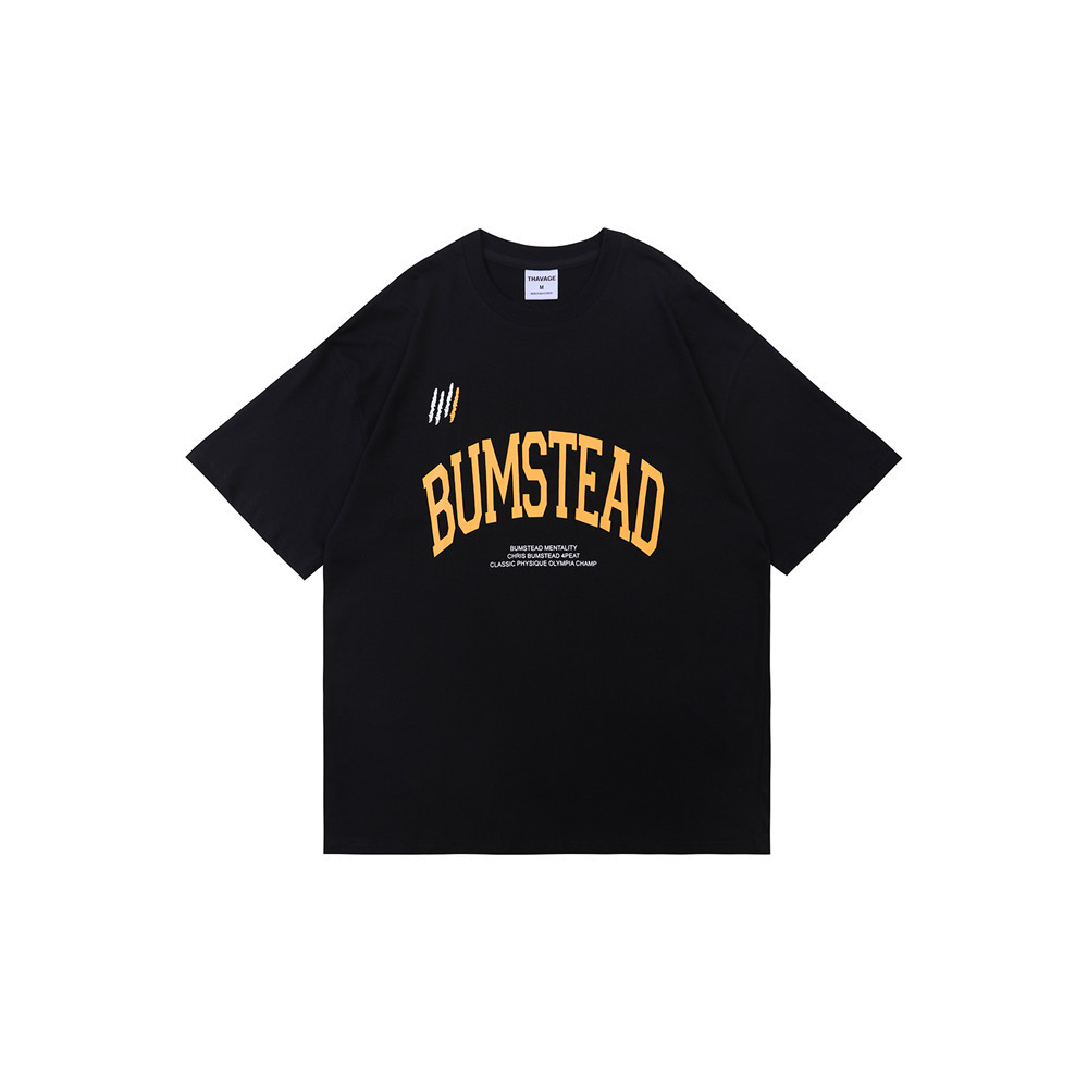 เสื้อยืดแขนสั้น ผ้าฝ้ายแท้ พิมพ์ลาย C Bolkris สไตล์อเมริกัน โอเวอร์ไซซ์ สําหรับผู้ชาย เหมาะกับการเล่นกีฬา ฟิตเนส 0128