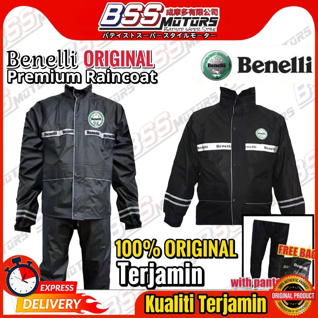 Benelli เสื้อกันฝน 2 ชั้น Baju Hujan Double Lapis Rain coat ชุดกันฝน RFS150i RFS150 TNT135 VZ125i 15