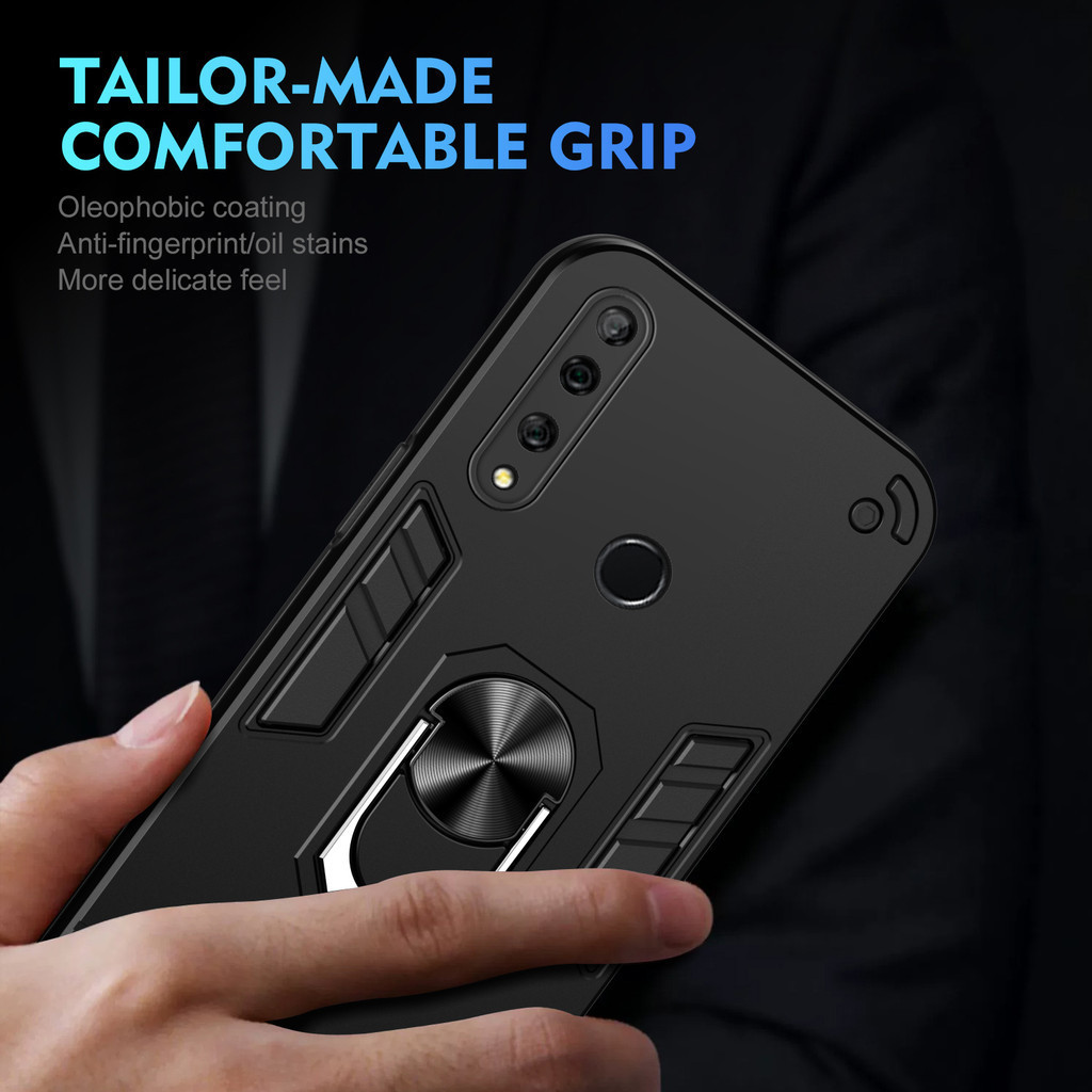 สําหรับ Huawei Y9 Prime 2019 / Nova 9 เคส พร้อมขาตั้ง แหวนแม่เหล็ก ด้านหลังแข็ง ขอบ TPU นิ่ม กันกระแทก กันตก บาง