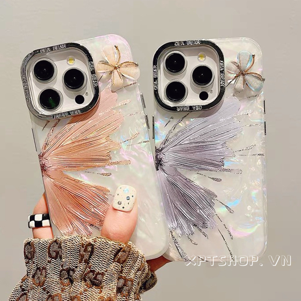 เคสโทรศัพท์มือถือ กันกระแทก ลายผีเสื้อ สีทอง สีเงิน สําหรับ iPhone15 Pro Max 15 Pro 15 14 13 12 11 Pro Max XR IX
