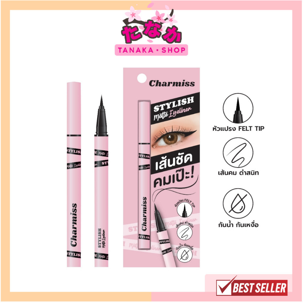 Charmiss Stylish Matte Eyeliner อายไลเนอร์หัวพู่กัน