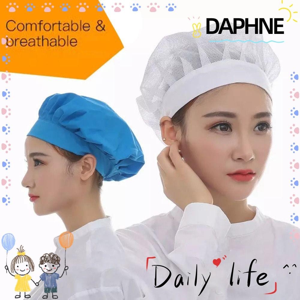 Daphne หมวกเชฟ หมวกคลุมผม หมวกทําอาหาร บริการอาหาร ที่คาดผมทํางาน ตาข่ายใส่ทํางาน โรงแรม