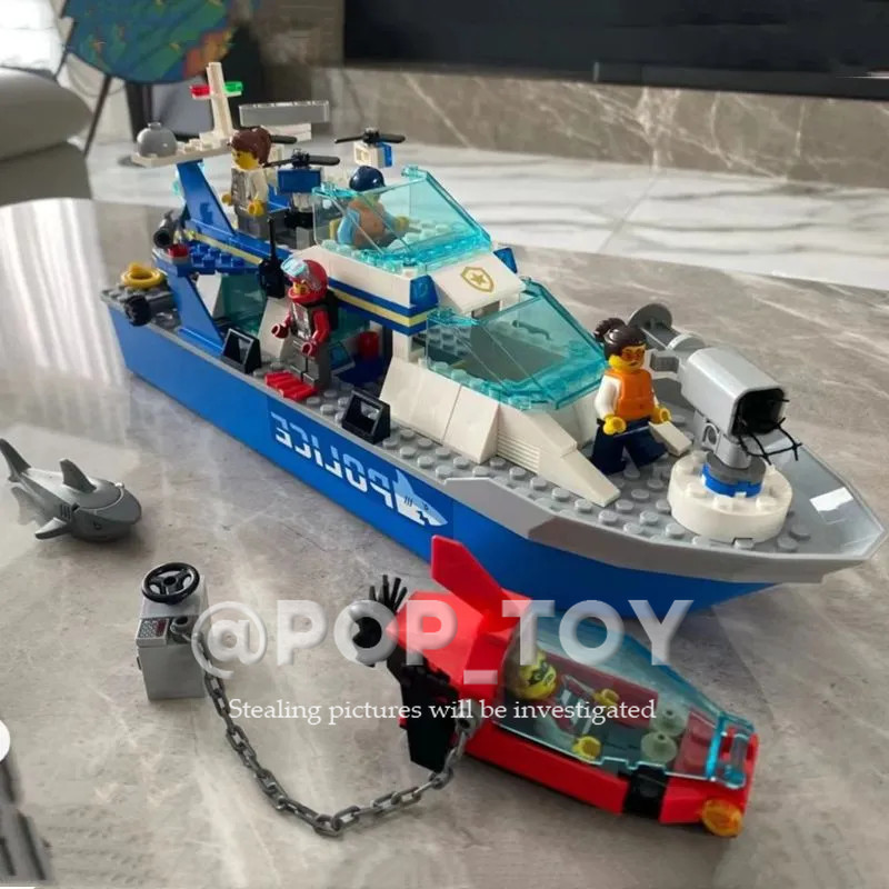 เมืองจําลองเลโก้ 【City Series】บล็อคตัวต่อเรือ MOC DIY ของเล่นเสริมการเรียนรู้เด็ก - รูปที่ 4