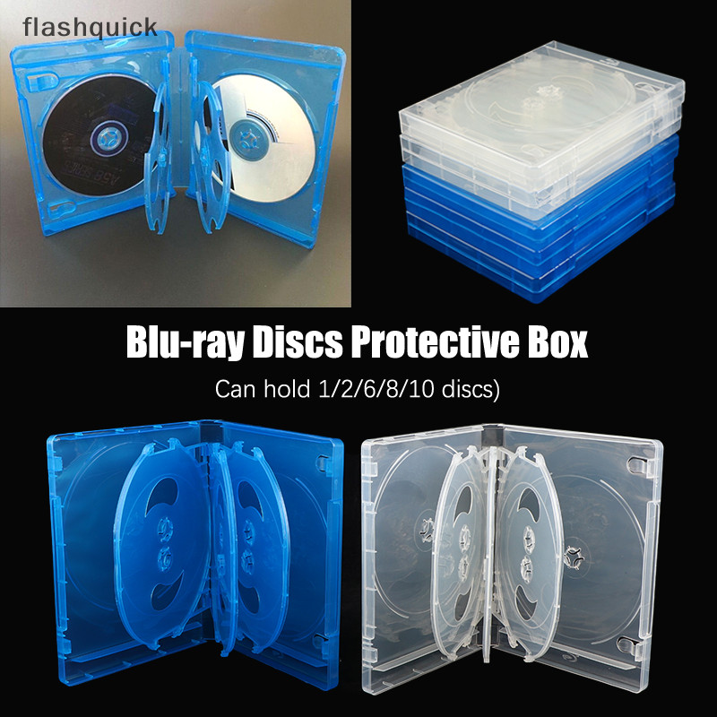 Flashquick กล่องเก็บแผ่น CD เกมบลูเรย์ แบบเปลี่ยน สําหรับ PS4 PS5 CD DVD Discs 1 ชิ้น