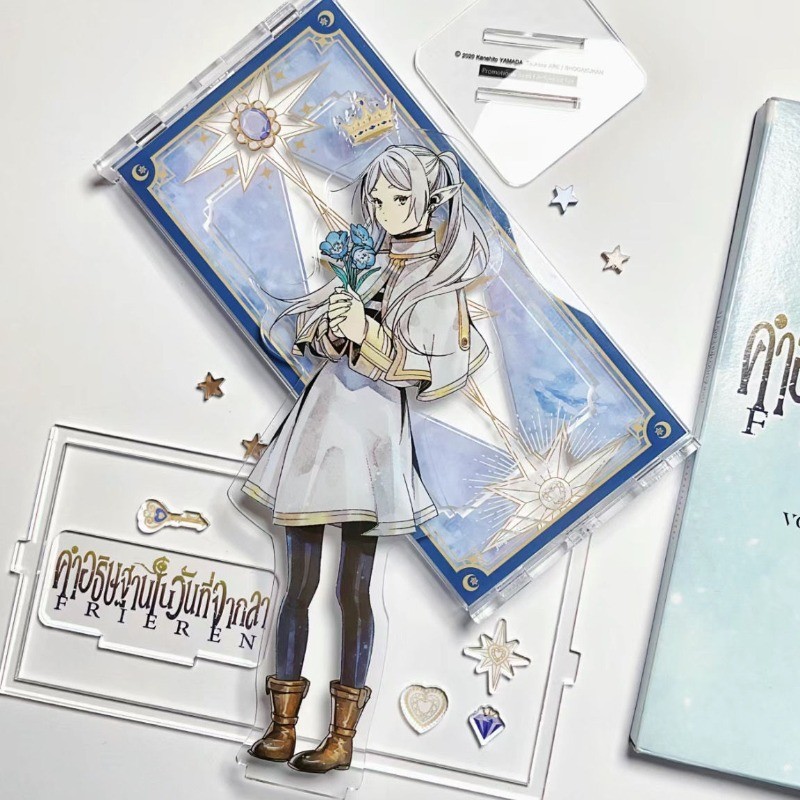 Frieren Beyond Journeys End สแตนดี้อะคริลิค ลายการ์ตูนอนิเมะ สําหรับตกแต่งโต๊ะ ห้อง เก็บสะสม