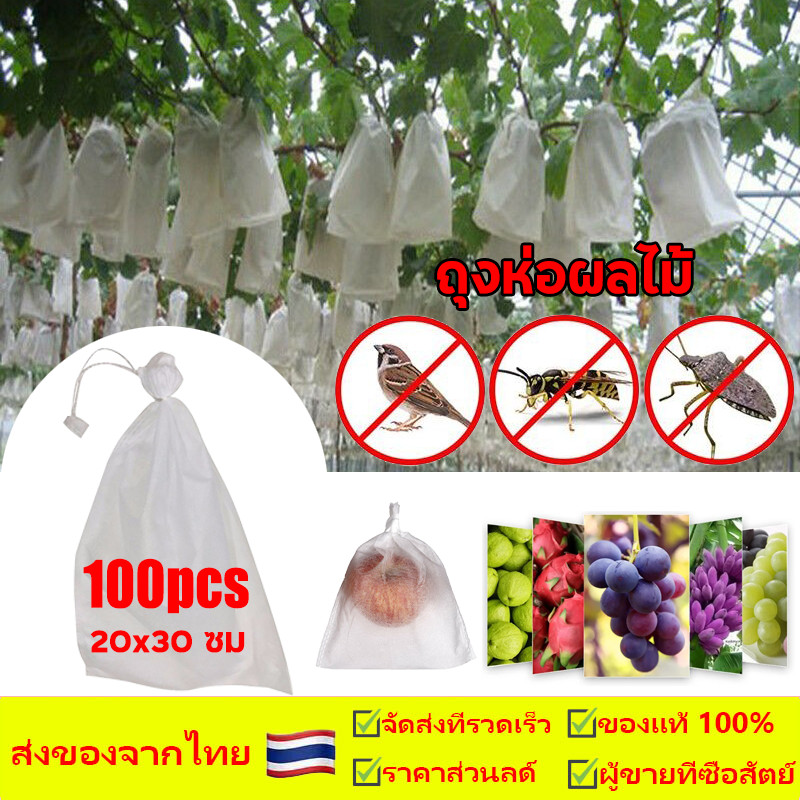ถุงห่อผลไม้ 100ชิ้น ขนาด 20x30 ซม