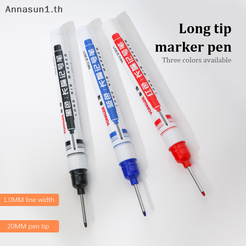 Annasun ปากกามาร์กเกอร์ยาว 32 มม. ความจุขนาดใหญ่ กันน้ําลึก ปากกามาร์กเกอร์สี่สีสําหรับงานไม้โลหะ TH - รูปที่ 3