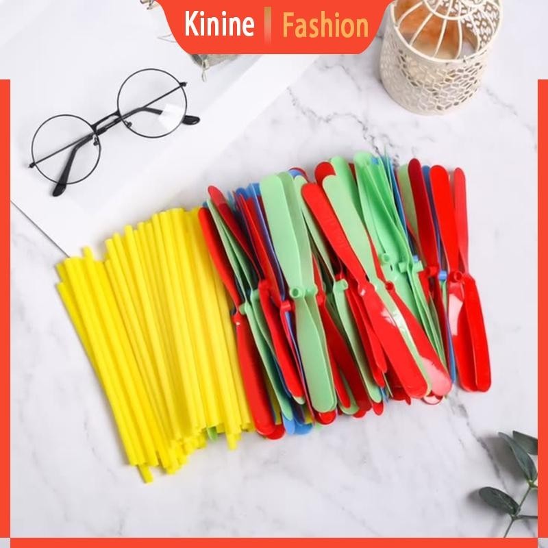 Kin แมลงปอไม้ไผ่ น้ําหนักเบา ทนทาน สุ่มสี 100 ชิ้น