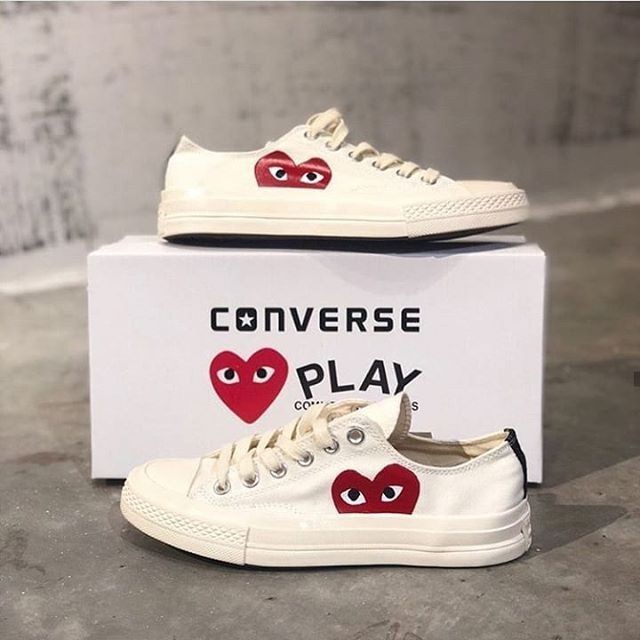 Deliver Fast 4colors PREMIUM CONVERSE Comme Des Garcons CDG PLAY 1970s (MALAYSIA READY STOCK)  แฟชั