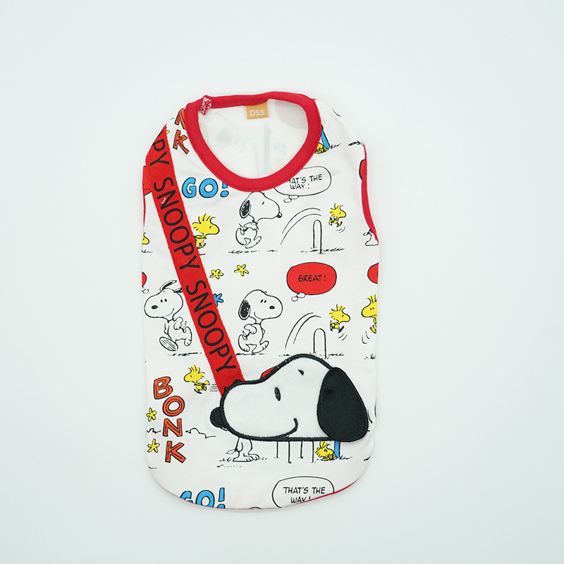 Candy Candy Pet เสื้อผ้าสัตว์เลี้ยงที่ได้รับอนุญาตของแท้สุนัขแมวแมว SNOOPY ของแท้ที่ได้รับอนุญาตลายการ์ตูนกระเป๋านักเรียนขนาดเล็กเสื้อกั๊ก HR-FS-SS