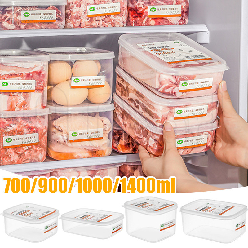 กล่องซีลเก็บรักษาเนื้อสัตว์แช่แข็ง - ภาชนะบรรจุอาหารในตู้เย็น - กล่องซีล รักษาความสดใหม่ - กล่องจัดระเบียบผัก ผลไม้ - กล่องบรรจุย่อยใส แบบพกพา