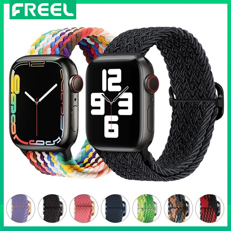Freel สายนาฬิกาข้อมือไนล่อนถัก ระบายอากาศ สําหรับ Apple watch 49 มม. 45 มม. 44 มม. 42 มม. 41 มม. 40 มม. 38 มม. iWatch smart watch Ultra series 9 8 7 6 5 4 3 2 1 SE