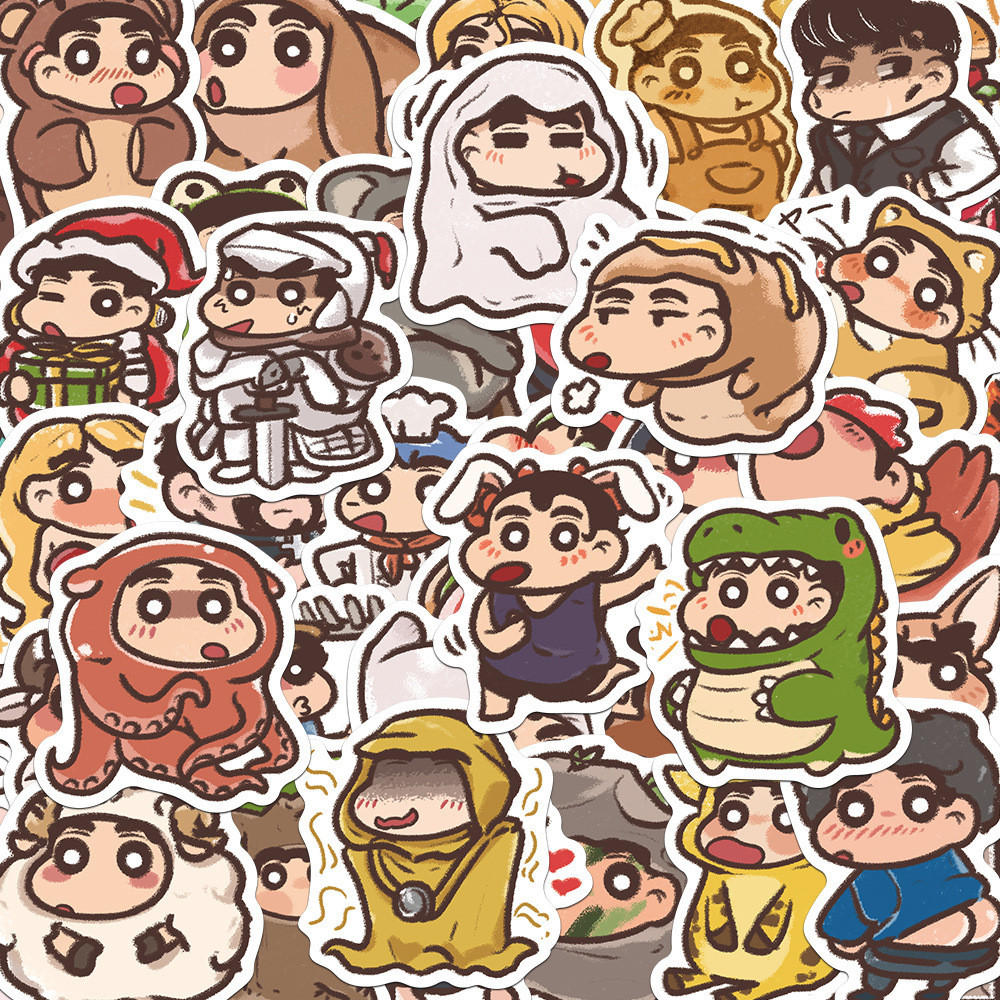 พร้อมส่ง Sticker Crayon Shin-chan Shin chan cosplay สติกเกอร์กันน้ำรูปแบบที่แตกต่างกัน 50ชิ้น