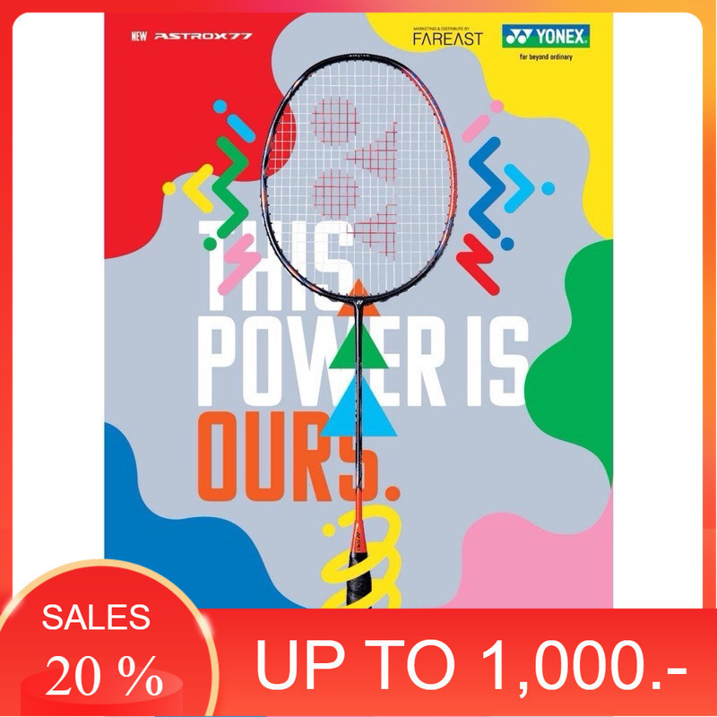 ไม้แบดมินตัน YONEX Astrox 77 Play แถมเอ็น  และที่พันด้าม