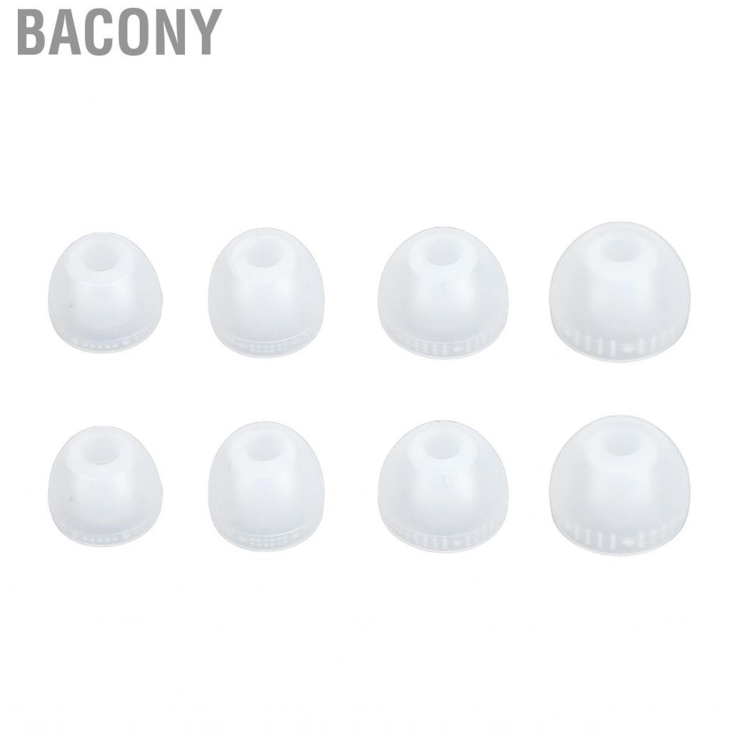 Bacony Replacement Ear Tips Breathable Silicone Eartips 4.0mm Inner Hole 4 Sizes Pairs Noise Cancelling for SP510 WF 1000XM3