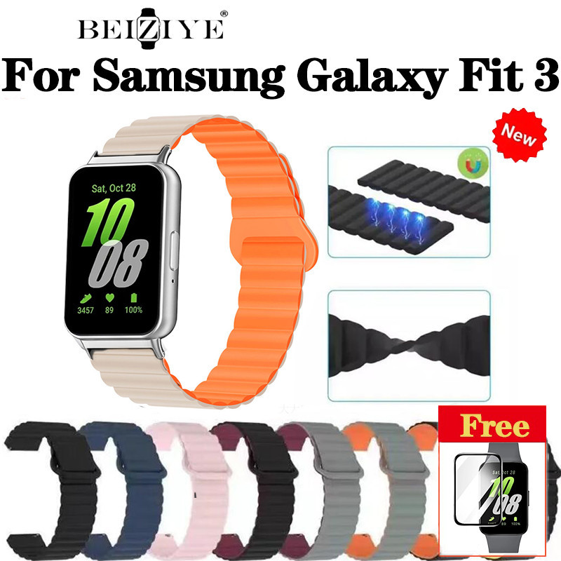 สายนาฬิกาข้อมือซิลิโคน ห่วงแม่เหล็ก แบบเปลี่ยน สําหรับ Samsung Galaxy Fit 3 Samsung Galaxy Fit 3