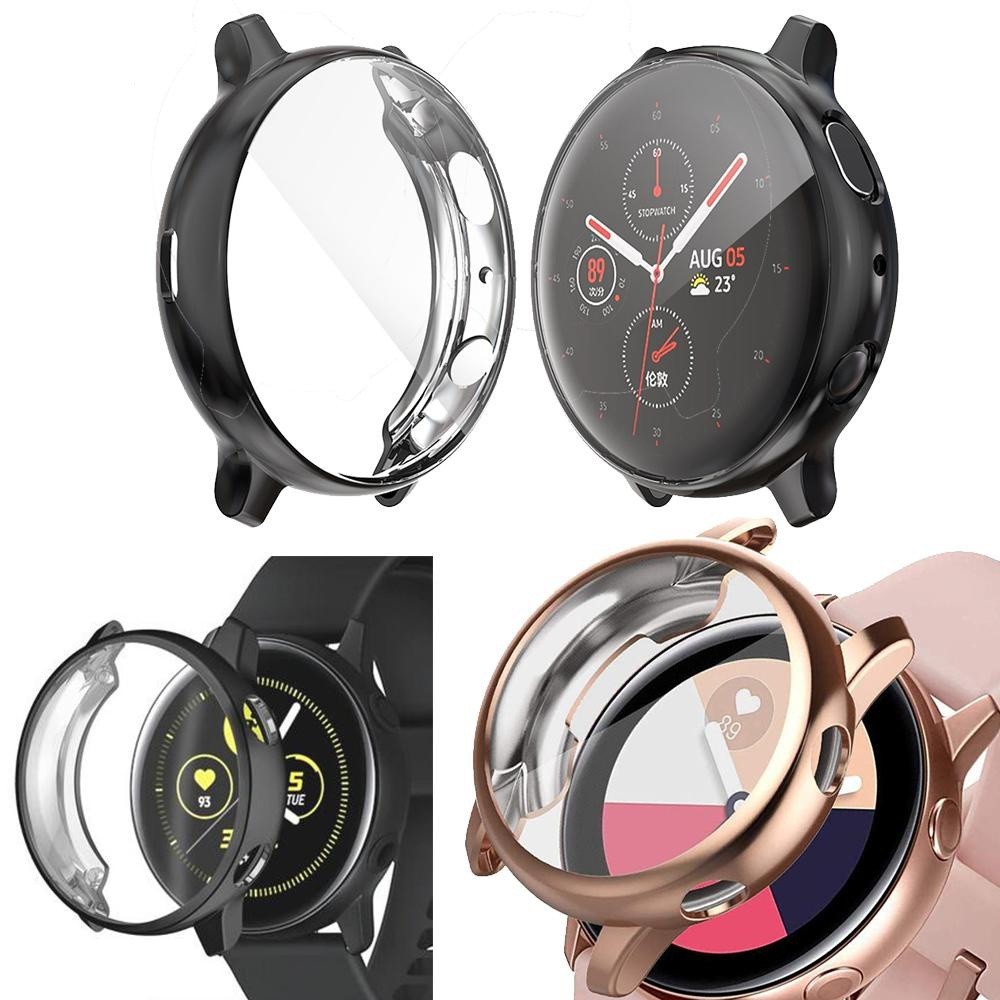 Aviq เคสกระจก สําหรับ Samsung Galaxy Watch Active 2 44 มม. / 40 มม. Active 1 ตัวป้องกันหน้าจอสมาร์ทวอทช์