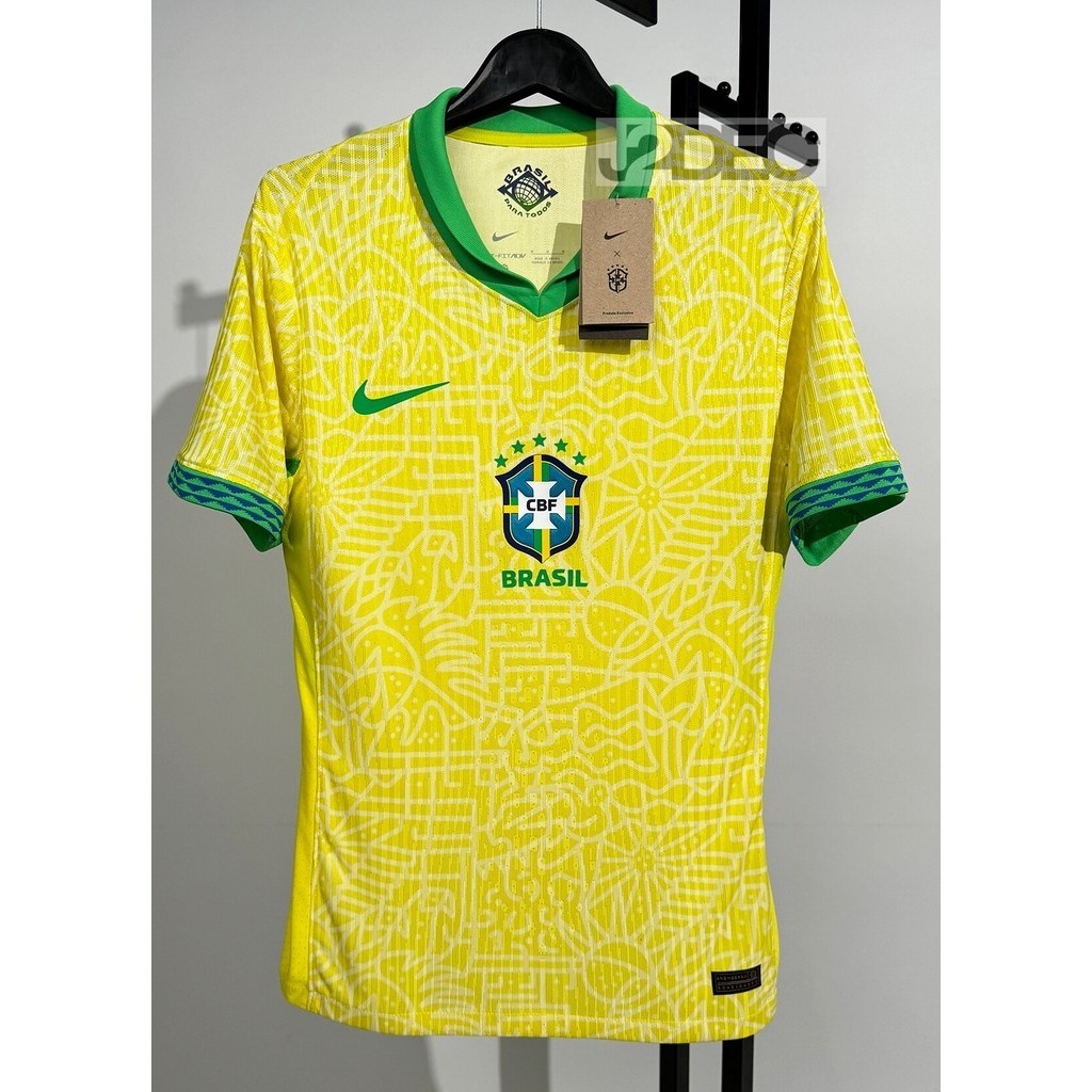 ใหม่ล่าสุด!!! เสื้อฟุตบอลทีมชาติ บราซิล Home ชุดเหย้า ยูโร 2024 เกรดนักเตะ [ PLAYER ] สามารถสกรีนชื่อนักเตะได้