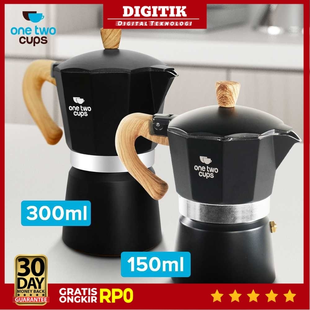 Digitik - One Two Cups Moka Pot เครื่องชงกาแฟเอสเปรสโซ่ เตากาแฟตั้งโต๊ะ - PL-315