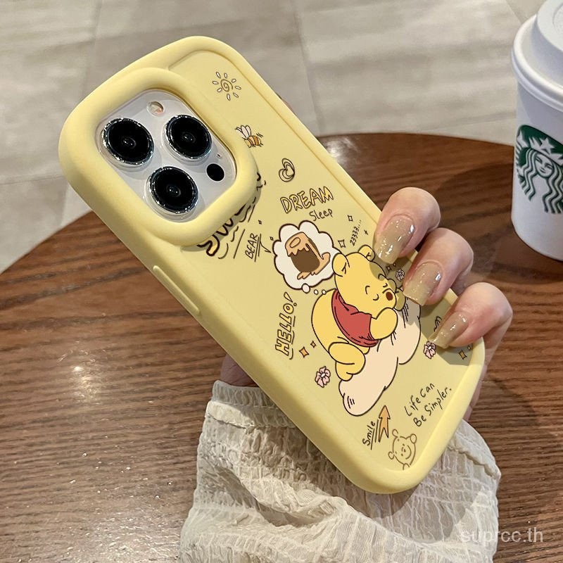 เคสป้องกันโทรศัพท์มือถือ แบบนิ่ม ลายการ์ตูนหมีพูห์ กันกระแทก สําหรับ Apple iPhone 14 Pro Max 15 Plus 13 Pro 12 7 Plus XR 8 Plus 11