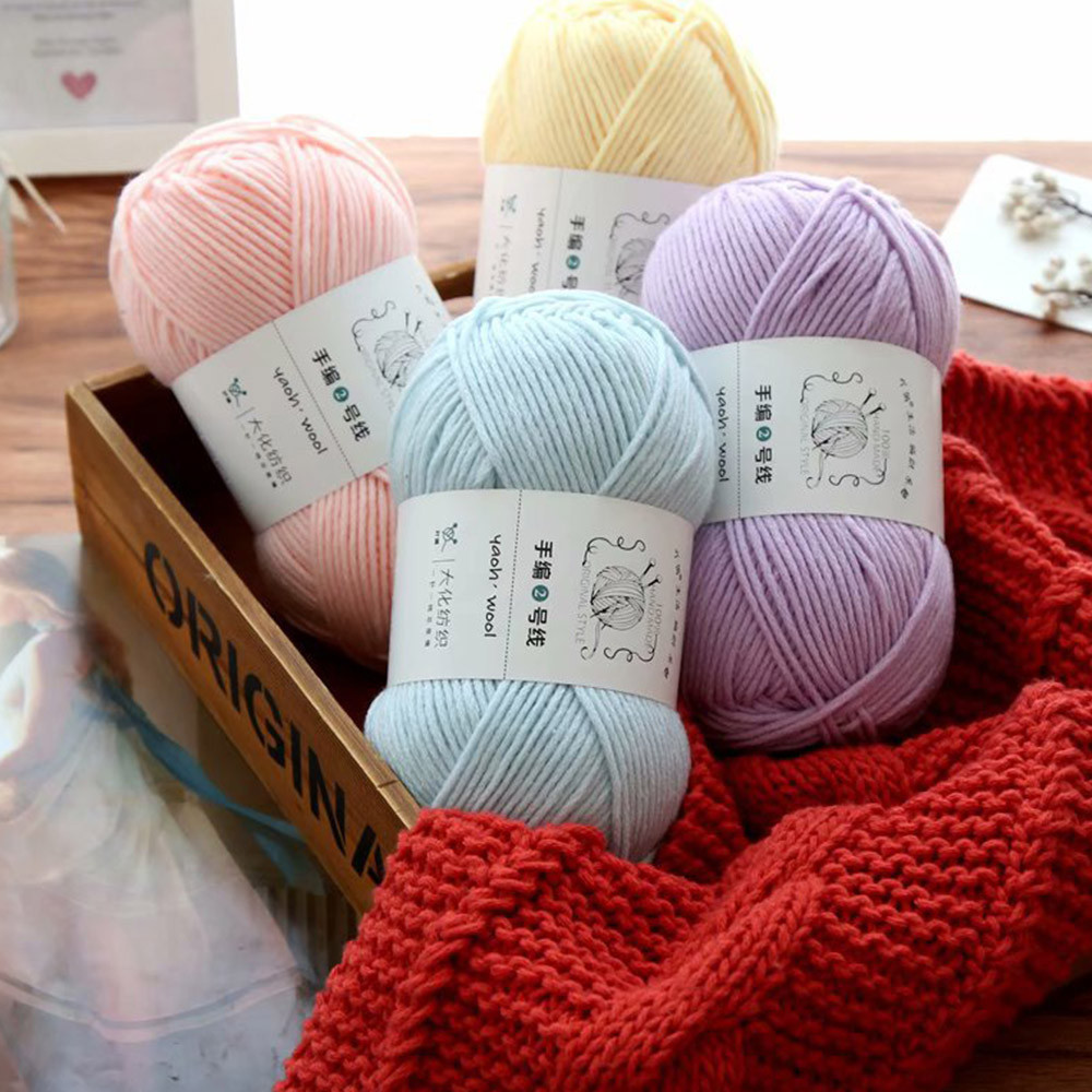 5 ชั ้ น 100g/hat, ผ ้ าพันคอ ถุงมือ คาร ์ ดิแกน ด ้ ายทอ นุ ่ มและเป ็ นมิตรกับผิว เส ้ นด ้ ายฝ ้ ายนม เส ้ นด ้ ายหนา ทําด ้ วยมือถักเส ้ นด ้ ายขนสัตว ์ เด ็ ก