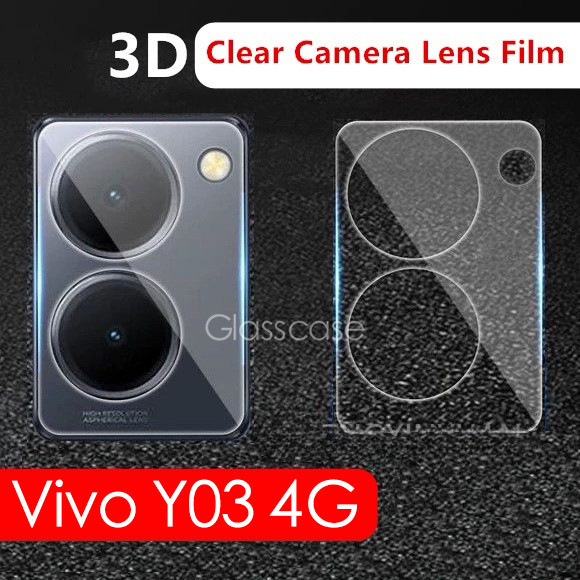 1-3 ชิ้น 3D 9H โค้งกระจกนิรภัยสําหรับVivo Y03 Y18 Y18s Y18e Y19s Y28 Y28s Y38 Y58 Y100 Y200 Y 19sกล้องเลนส์ป้องกันหน้าจอFull Coverageป้องกันฟิล์มแก้วปกหลัง