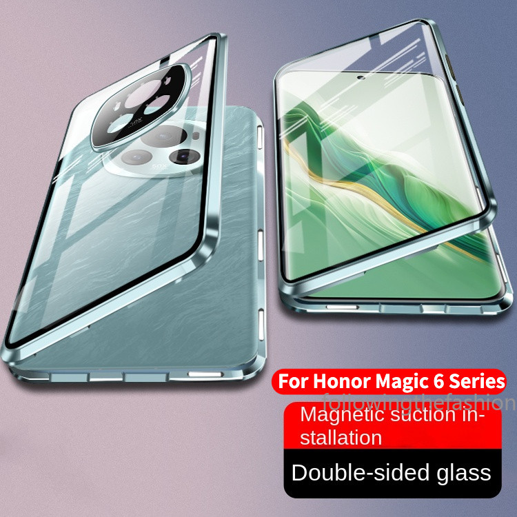 เคสโทรศัพท์มือถือ สําหรับ Honor Magic 6 Pro 5G Magic6 6Pro 2024 360° ฝาครอบป้องกันเลนส์กล้อง HD กันกระแทก แบบฝาพับ โลหะแม่เหล็ก – โปรปัง