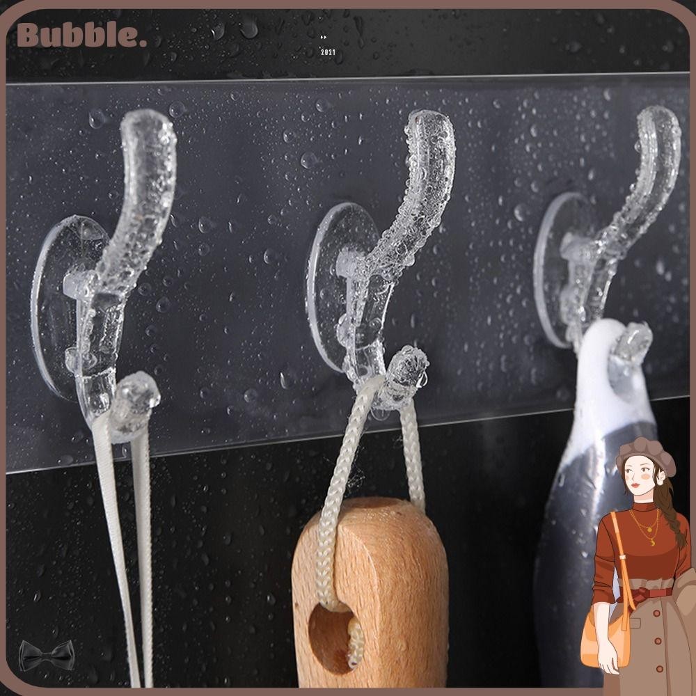 Bubble ตะขอแขวนผ้าขนหนู แบบติดผนังห้องน้ํา ไม่ต้องเจาะ 3 5 6 แถว