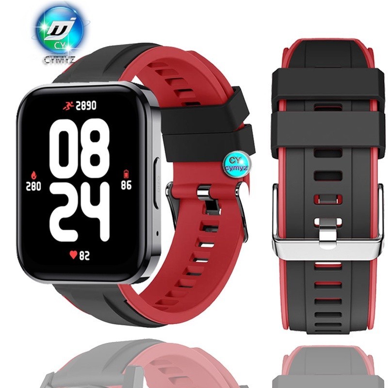 สายนาฬิกาข้อมือซิลิโคน สําหรับ realme DIZO Watch D plus realme Techlife DIZO Watch D Talk Smart Watc