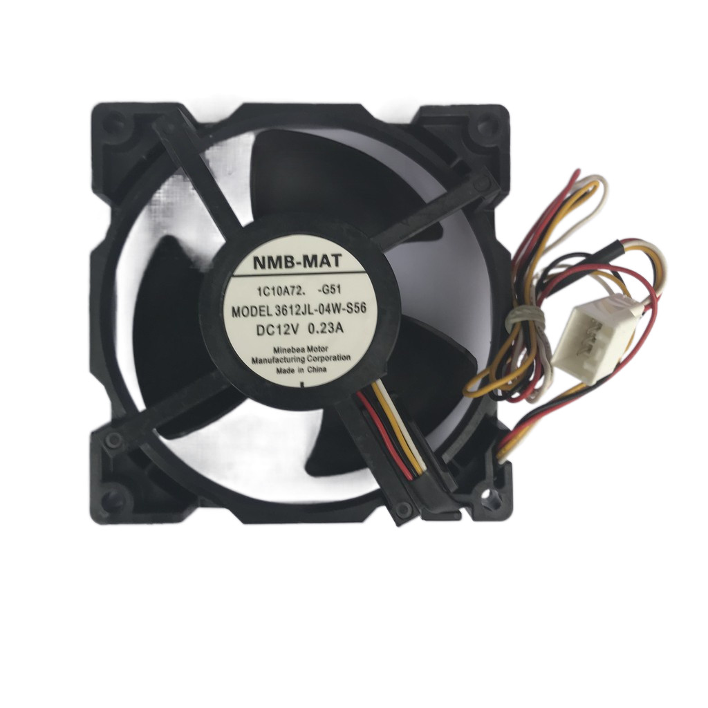 ร้อน!MITSUBISHI REFRIGERATOR DC FAN MOTOR 92X92MM DC12V 0.23A (MODEL : 3612JL-04W-S56 4 WIRE) (OEM)