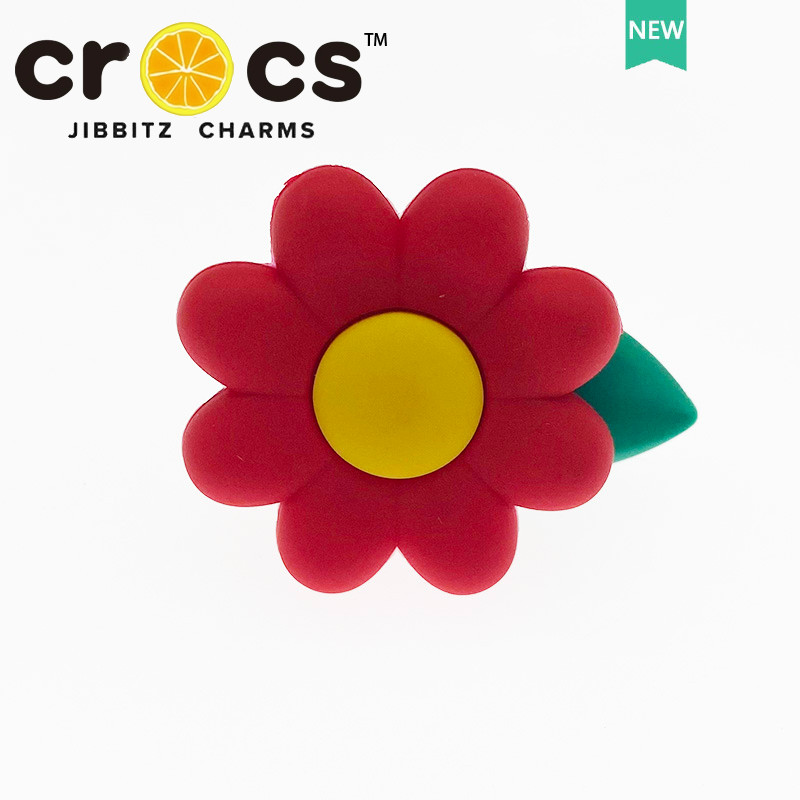 JIBBITZ cross charms ตัวติดรองเท้า ดอกทานตะวัน3Dสีสด ตัวติดรองเท้า cross