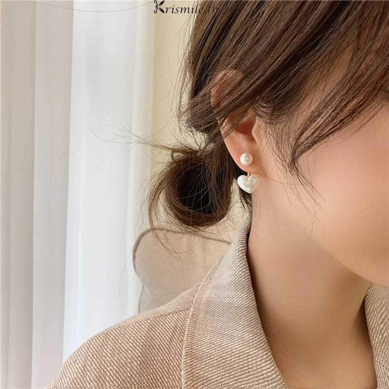 COD-ในไทย💖ต่างหู จี้มุกลายหัวใจ หวานแฟชั่น Insสไตล์เกาหลี สำหรับผู้หญิง S925ไม่ทําให้แพ้ง่าย ไม่ตกสี เครื่องประดับแฟชั่น - รูปที่ 3