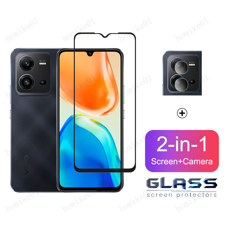 Vivo V25 5Gกระจกนิรภัยคลุมทั้งหมดฟิล์มสําหรับVivo Y76 Y56 Y36 V23 V27 V29 V30 X100 X90 X80 Pro V20 V