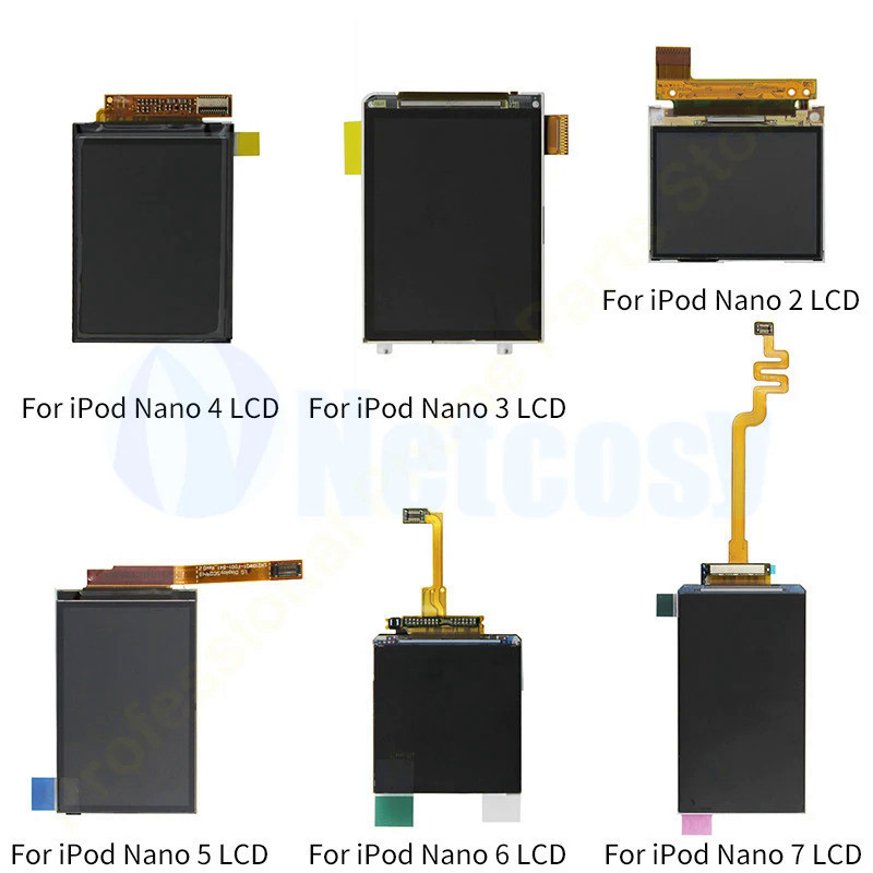 LCDs สําหรับ iPod Nano 5th 6th 7th Generation จอแสดงผล LCD อะไหล่สําหรับ iPod Nano 2 3 4 5 6 7 Gen ห