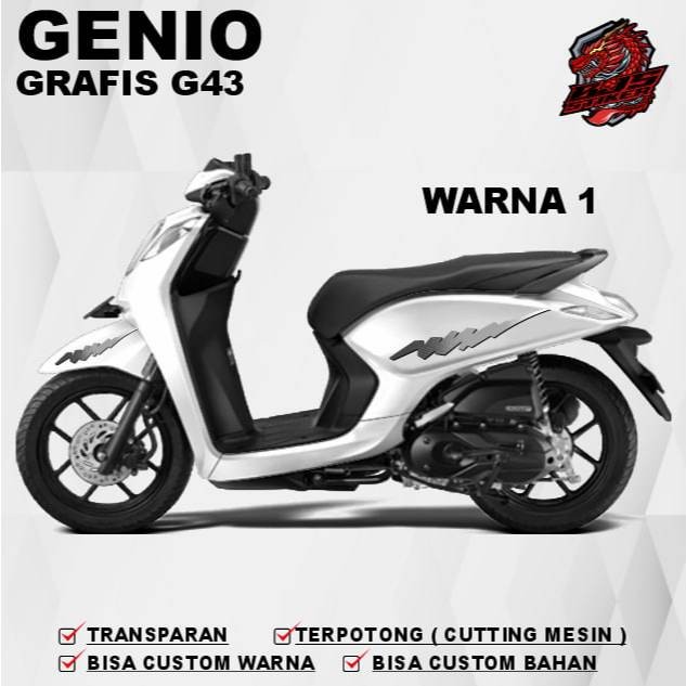 Honda Genio ฉีด g43 Striping - Honda Genio ฉีดกราฟิก g43 โปร่งใส uv Striping decal