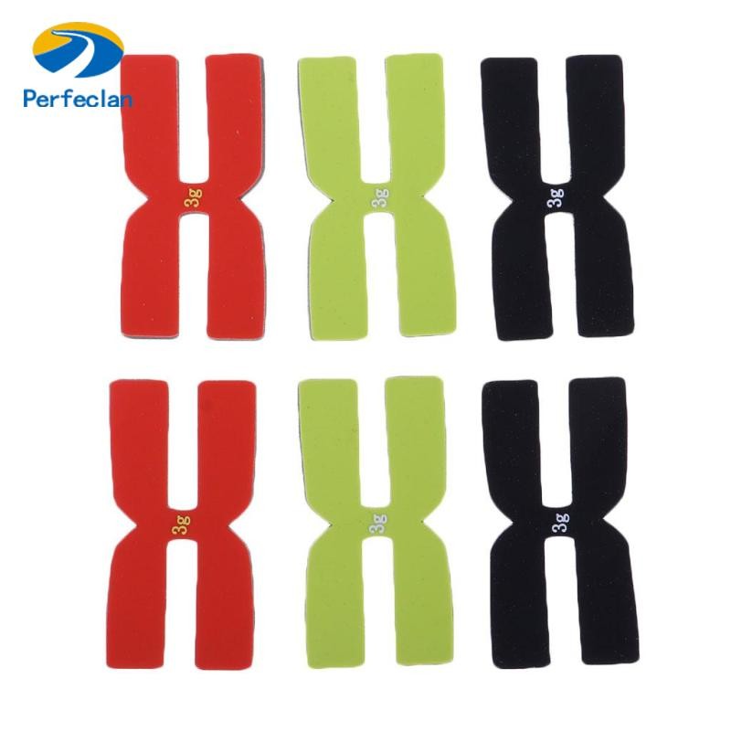 Perfeclan 6 ชิ้น/เซ็ตไม้เทนนิสน้ําหนักและสมดุลแถบ Racquet รูป 3g ซิลิโคน Balance Bar