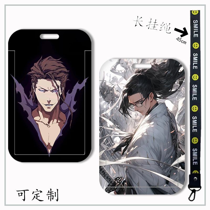 BLEACH Aizen Sousuke DIY Student School ID Card Holder Personal ID Card Bank Card MRT Card Case