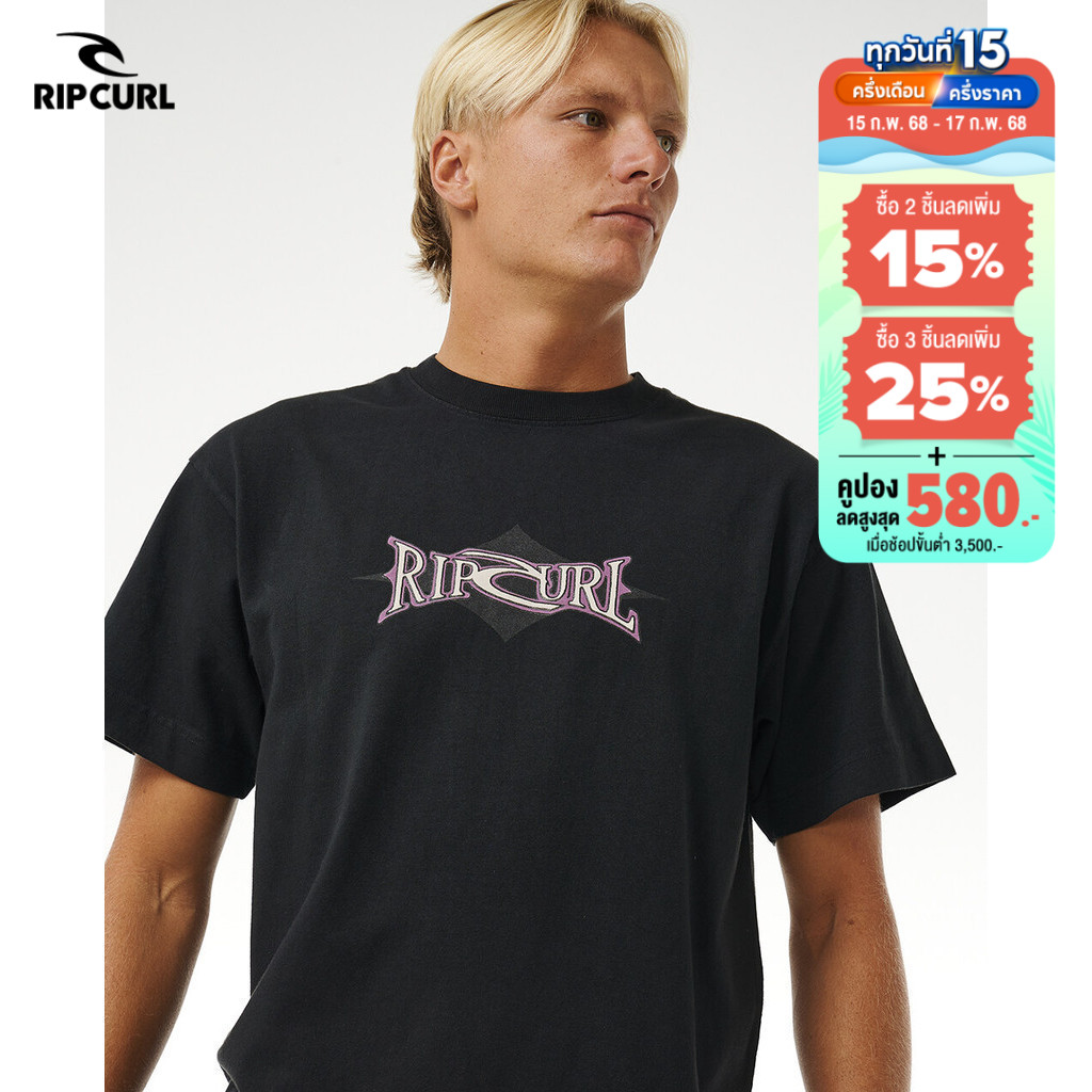 RIP CURL เสื้อยืด 0EWMTE HERITAGE DIAMOND TEE A24