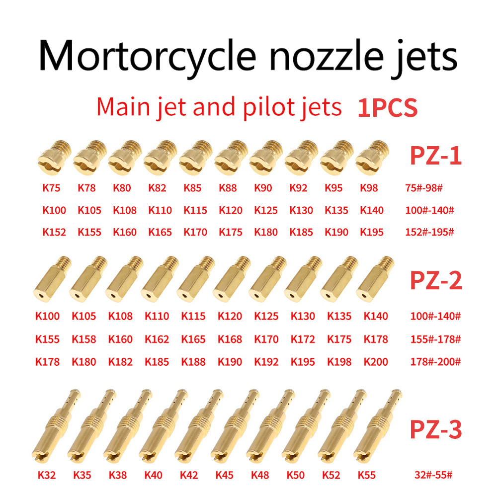 1PCS คาร์บูเรเตอร์ชุดซ่อมหัวฉีด Series รอบหกเหลี่ยมนักบินหลักการใช้ Jets สําหรับ PWK PWM KOSO OKO PE