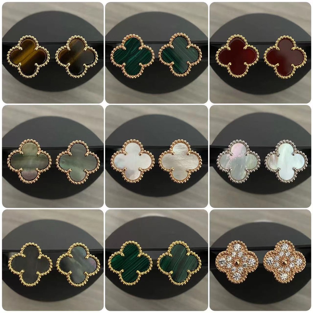 Fritillaria ต่างหูหญิง 18K Rose Gold แฟชั่น High-End หรูหรา All-Match ต่างหูของขวัญวันเกิด V Gold