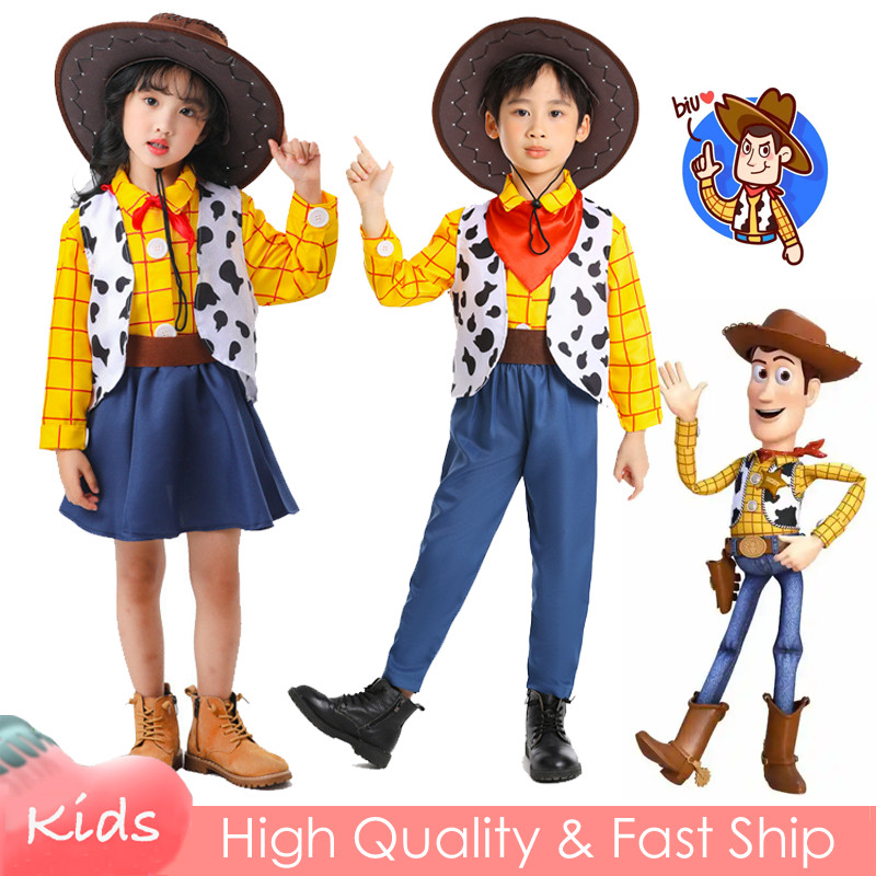 Toy Story Woody Western ชุดคาวบอยสําหรับสาวชุดสําหรับเด็ก Boy คอสเพลย์เครื่องแต่งกายฮาโลวีน Christmas Performance ชุด