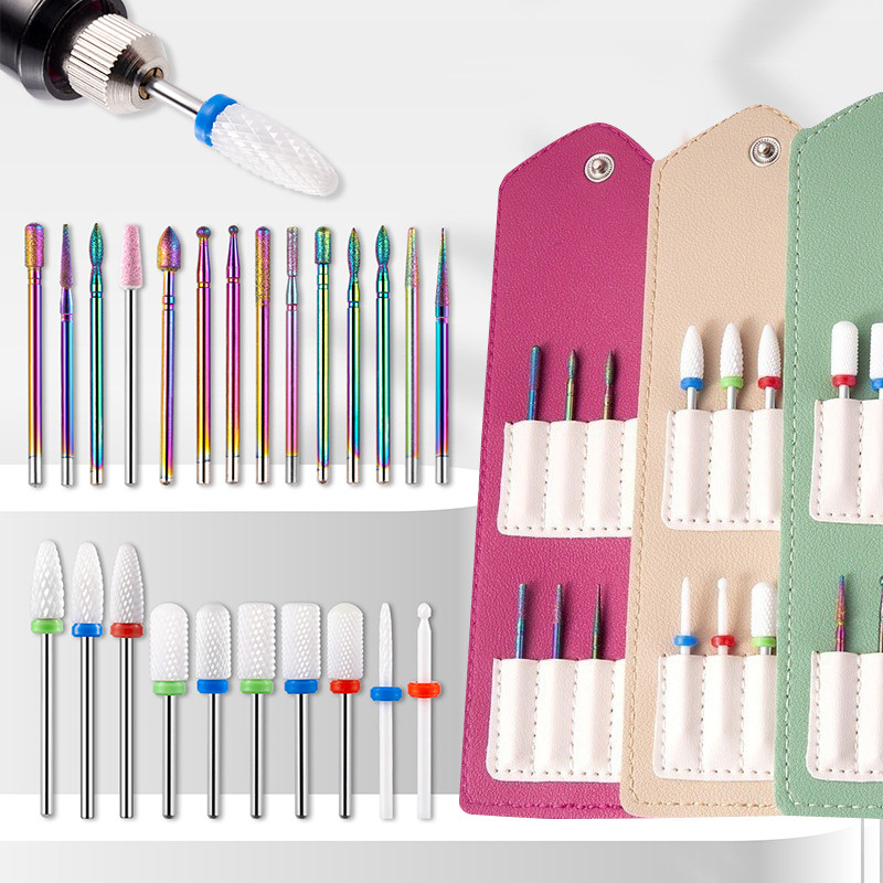 Ur SUGAR 10 ชิ้นหัวทาเล็บเครื่องตัดมิลลิ่งชุดใช้สําหรับเล็บความงาม Deburring เจล Dead Skin เครื่องขั