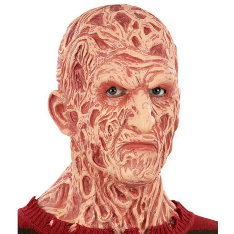 Halloween Freddy Latex Mask Elm Street Horror Movie Krueger Cosplay Costume Head Cover Horror Party 