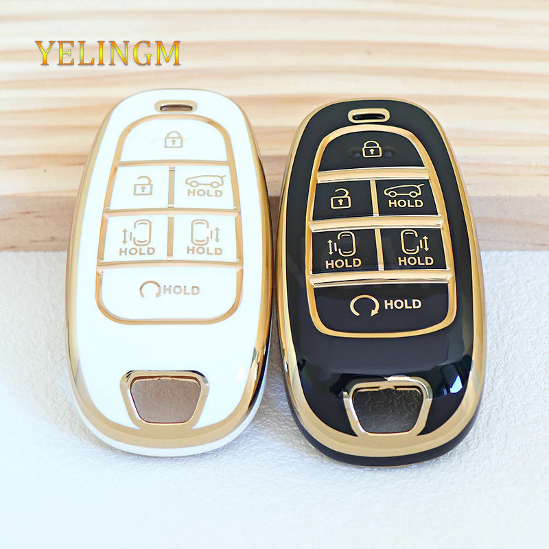 6 Buttons Shell Fob Car Key Case Cover For Hyundai Ioniq 5 Solaris NEXO NX4 Sonata Hybrid New Grand 