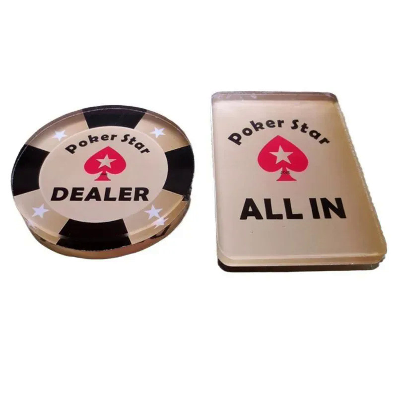 Texas Hold 'em Poker Baccarat Round/Square Crystal ALL IN-DEALER Poker Game Accessories Party Entert