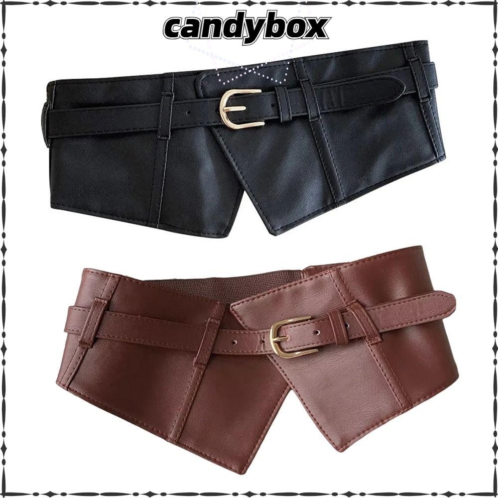 Candybox Cummerbunds, กว้าง PU หนังหัวเข็มขัดรัดตัวเข็มขัดเอว, แฟชั่น DIY ตกแต่งเอวสําหรับผู้หญิง Lady Girl