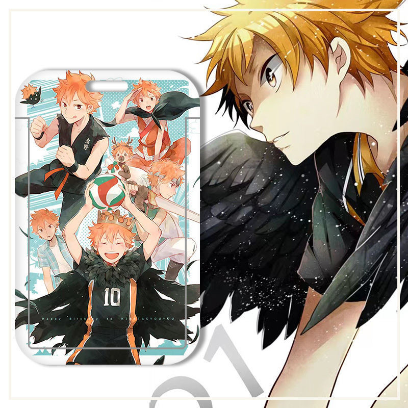Haikyuu Hinata Syouyou DIY Student School ID Card Holder Personal ID Card Bank Card MRT Card Case