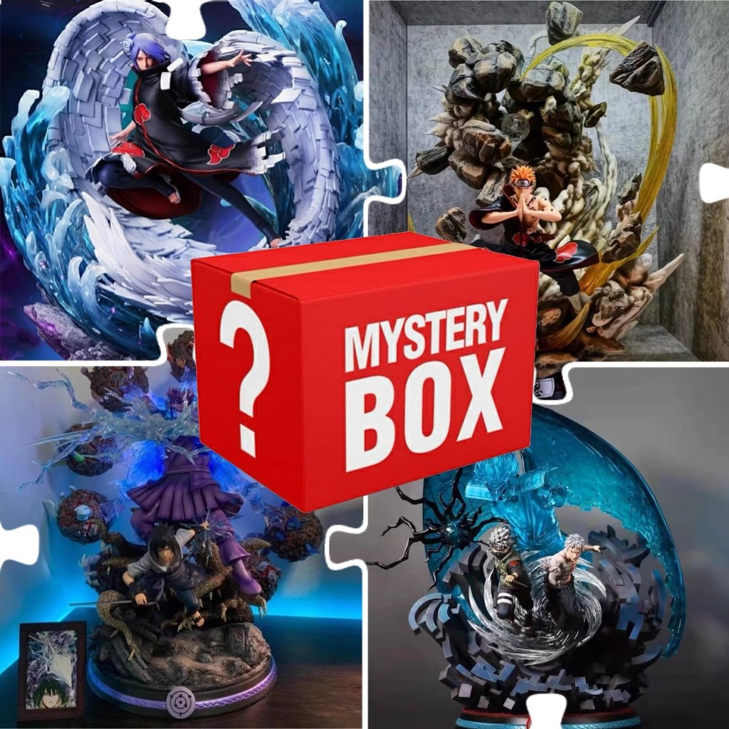 Surprise unboxing Mystery BOX Naruto hashirama obito Killer Bee Madara FIGURE ของเล่นของขวัญวันเกิดส