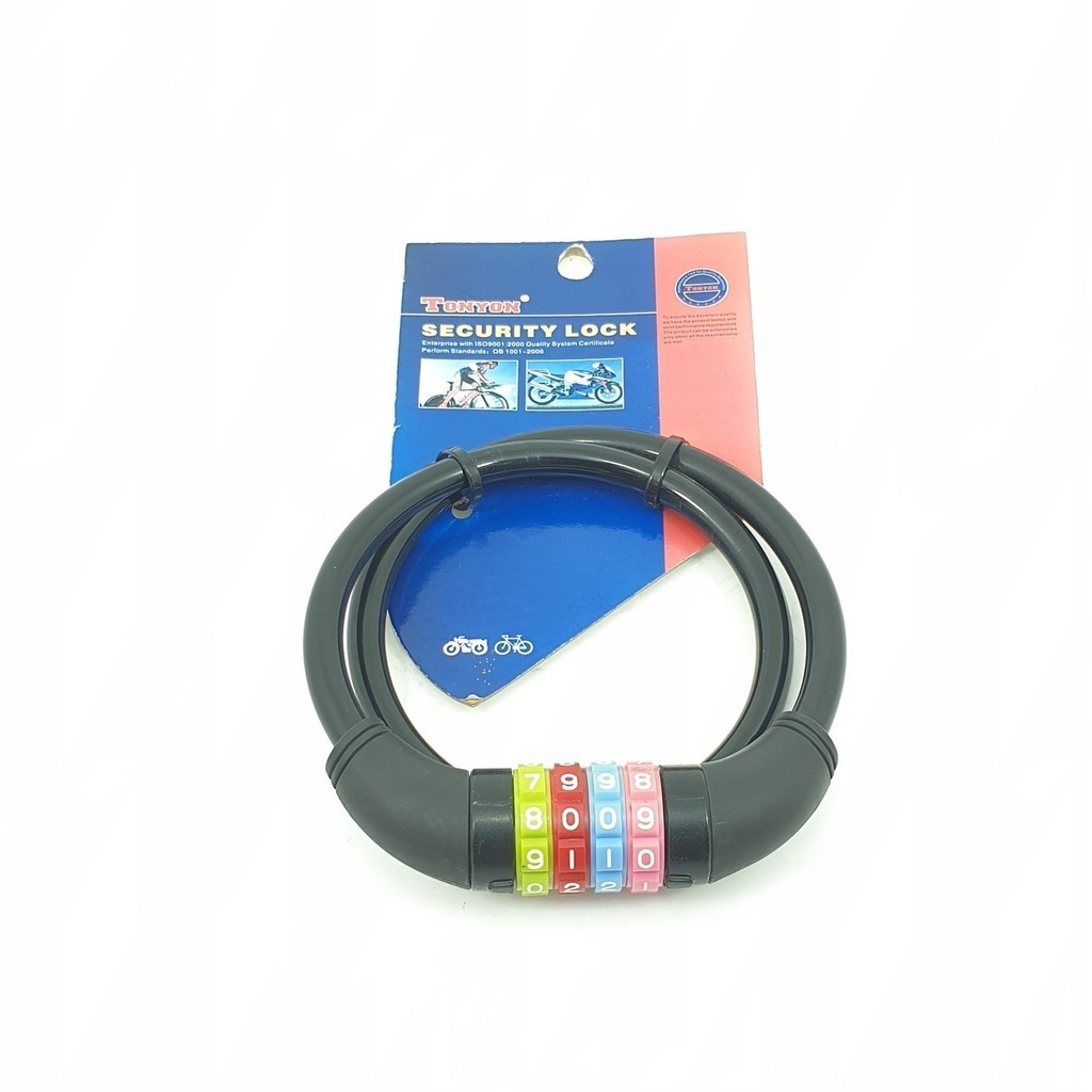LOCAL789 สายล็อคจักรยาน Password 15X650MMสีดำ TY427-3 ร้านอยู่ในไทย